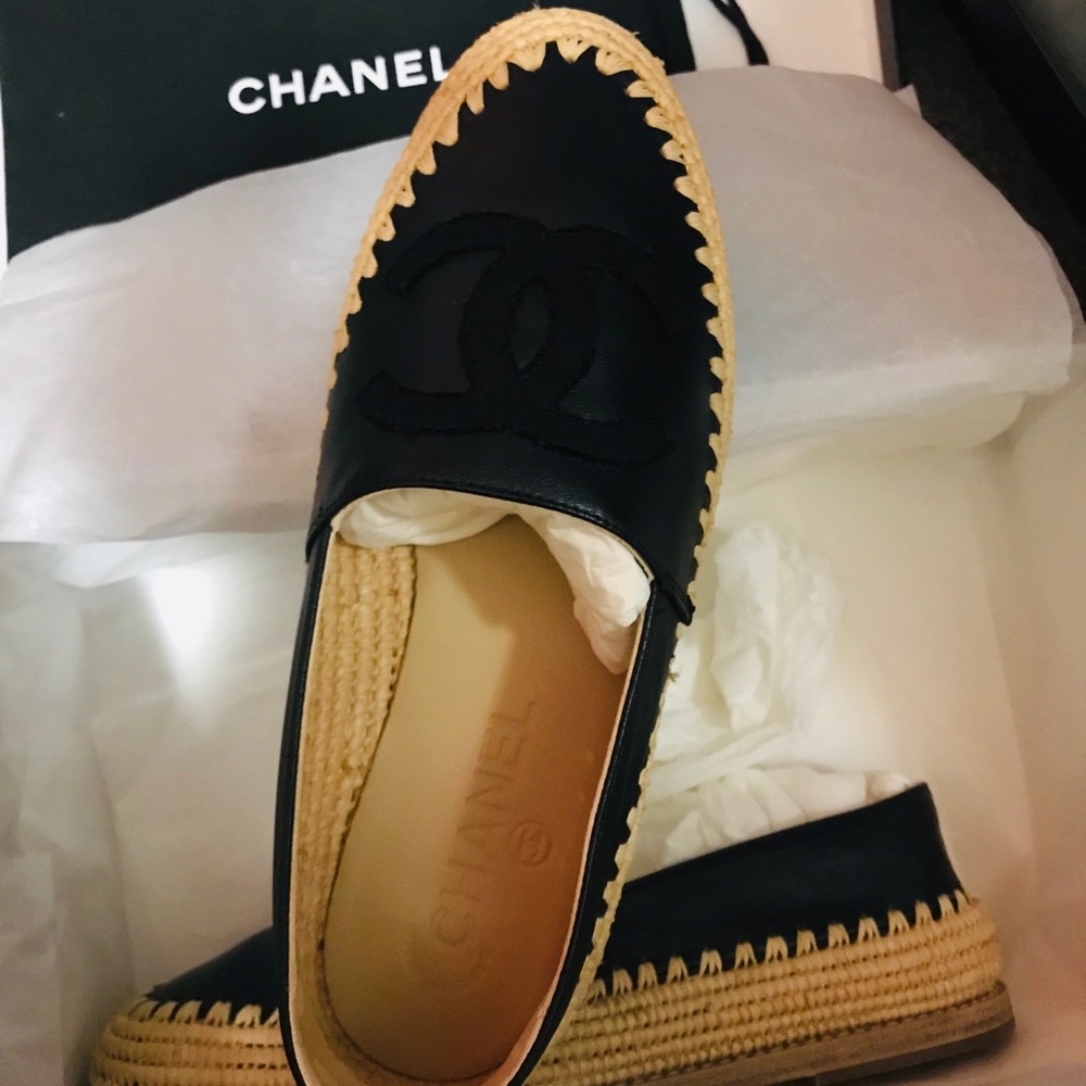 Lamb skin CC Espadrilles 36 Black - Picture 4 of 6